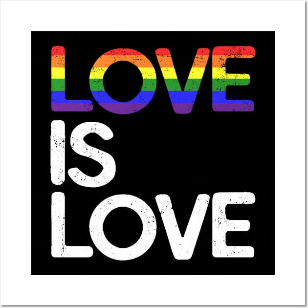 LGBT Gay Pride T-shirt Love is Love Wall Art by zaymen.bouragba